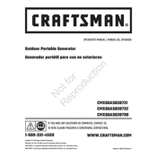 Craftsman CMXGGAS030790 Generator manual cover