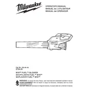 Milwaukee M18 Fuel 2724-20 Blower manual cover