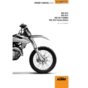 KTM SX‑F 450 2020 Motorcycle manual cover