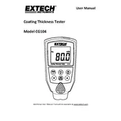 Flir Extech CG104 Tester manual cover