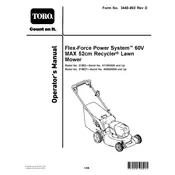 Toro Recycler FlexForce 52-cm 21852 Mower manual cover