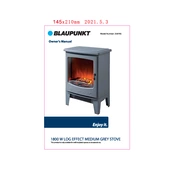 Blaupunkt B&M 1850 W Log Effect Medium Grey Stove 359795 manual cover