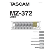 Tascam MZ-372 manual cover