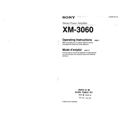 Sony XM-3060 manual cover