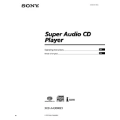 Sony SCD-XA9000ES manual cover