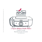 All Clad 2 Square Belgian Waffle Maker manual cover