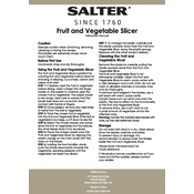 Salter BW05838 Fruit Vegetable Slicer manual cover