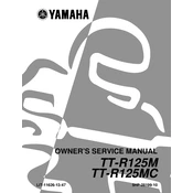 Yamaha TT-R125MC, TT-R125MC 2000 manual cover