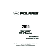 Polaris Sportsman 850 SP Touring manual cover