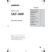 Onkyo SKF 3600 manual cover