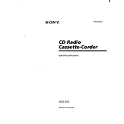 Sony CFD-101 manual cover