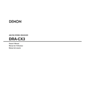 Denon DRA-CX3 manual cover