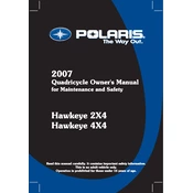 Polaris Hawkeye 2x4, Hawkeye 4x4 Quadricycle manual cover