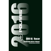 Polaris 600 IQ Racer manual cover