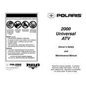 Polaris 2000 Universal ATV manual cover