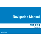 Honda Civic Hatchback 2021 manual cover