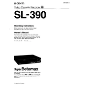 Sony SL-390 manual cover