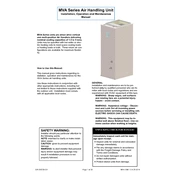 Panasonic MVA Series Air Handling Unit manual cover