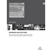 Behringer EURORACK UB1222FX-PRO manual cover