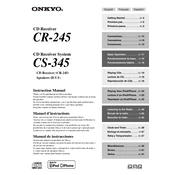 Onkyo CR-245, CS-345 manual cover