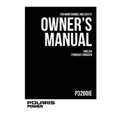 Polaris P3200IE manual cover