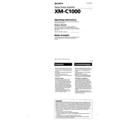 Sony XM-C1000 manual cover