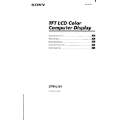 Sony CPD-L181 manual cover