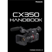 Panasonic AG-CX350 manual cover