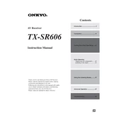 Onkyo TX SR606 manual cover