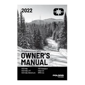 Polaris 550 Indy 144, 550 Indy 2022 manual cover