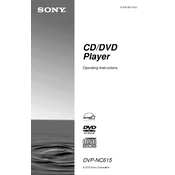 Sony DVP-NC615 manual cover