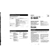 Sony D-180K manual cover