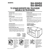 Sony SU-32HS2 manual cover