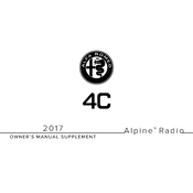 Alfa Romeo 4C Coupe 2017 Alpine Radio manual cover