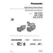 Panasonic AG-CX7, AG-CX8, AG-CX10 manual cover