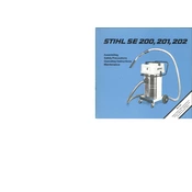 Stihl SE 200 SE 201 SE 202 manual cover