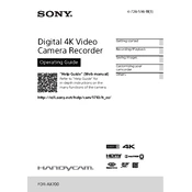 Sony FDR-AX700 manual cover