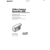 Sony CCD-TR555 manual cover