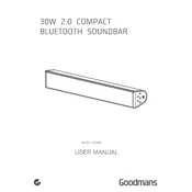 Goodmans B&M 30W 2.0 Compact Bluetooth Soundbar 330368 manual cover