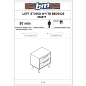 Loft Studio B&M White Bedside 366176 manual cover