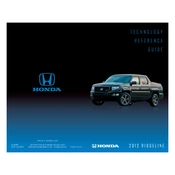 Honda Ridgeline 2012 Technology manual cover