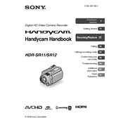 Sony HDR-SR11 manual cover