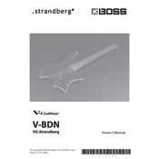 Boss Strandberg V-BDN VG-Strandberg manual cover