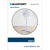 Blaupunkt B&M 16 Inch Pedestal Fan 332837 manual cover