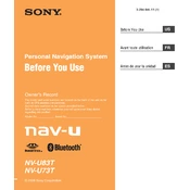 Sony NV-U83T manual cover