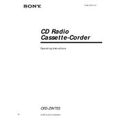 Sony CFD-ZW755 manual cover