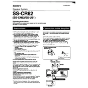 Sony SS CN62 manual cover