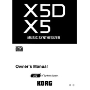 KORG X5 manual cover