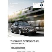 BMW 328i Sedan  3 Series 2012 manual cover