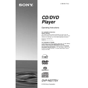 Sony DVP-NS775V manual cover